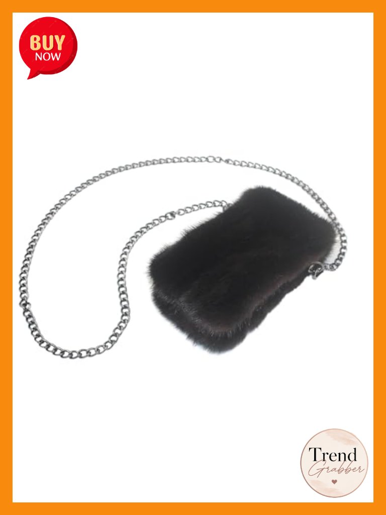 Genuine Mink Fur Elegance Handbag With Sheepskin Lining - Ethical Luxury